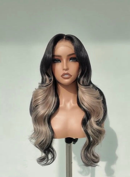 Chic Luxe Hair | Layered Cut Pre-Styled Pre-Everything Glueless Wig With Highlights 13x6 Lace | 300% Full Density | 100% Human Hair