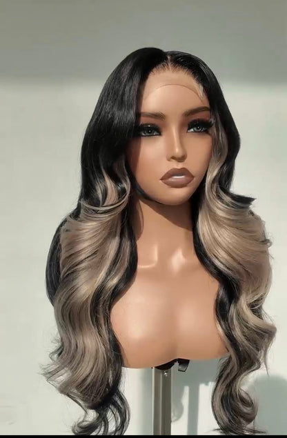 Chic Luxe Hair | Layered Cut Pre-Styled Pre-Everything Glueless Wig With Highlights 13x6 Lace | 300% Full Density | 100% Human Hair