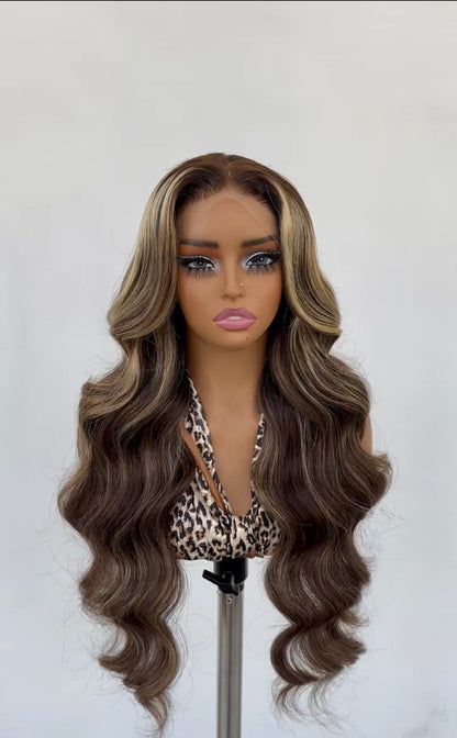 Pre Styled Ready To Wear Glueless Curly Human Hair Lace Front Wig 200% Full Density Customized Colour