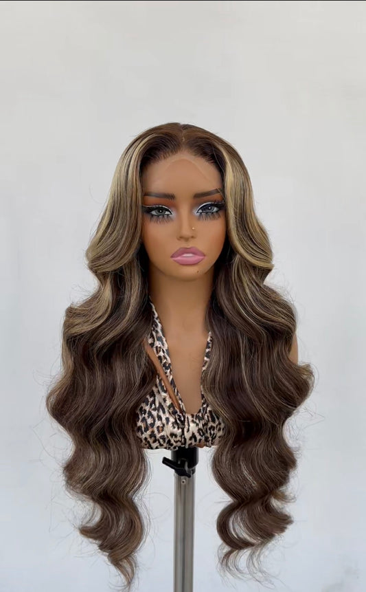 Pre Styled Ready To Wear Glueless Curly Human Hair Lace Front Wig 200% Full Density Customized Colour