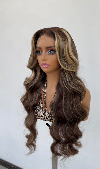 Pre Styled Ready To Wear Glueless Curly Human Hair Lace Front Wig 200% Full Density Customized Colour