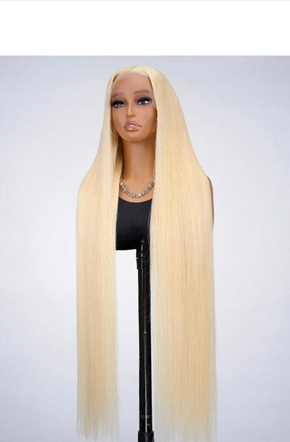 Super Long 50inch 300% Density Blonde 13x6 HD Lace Front Wig Human Hair