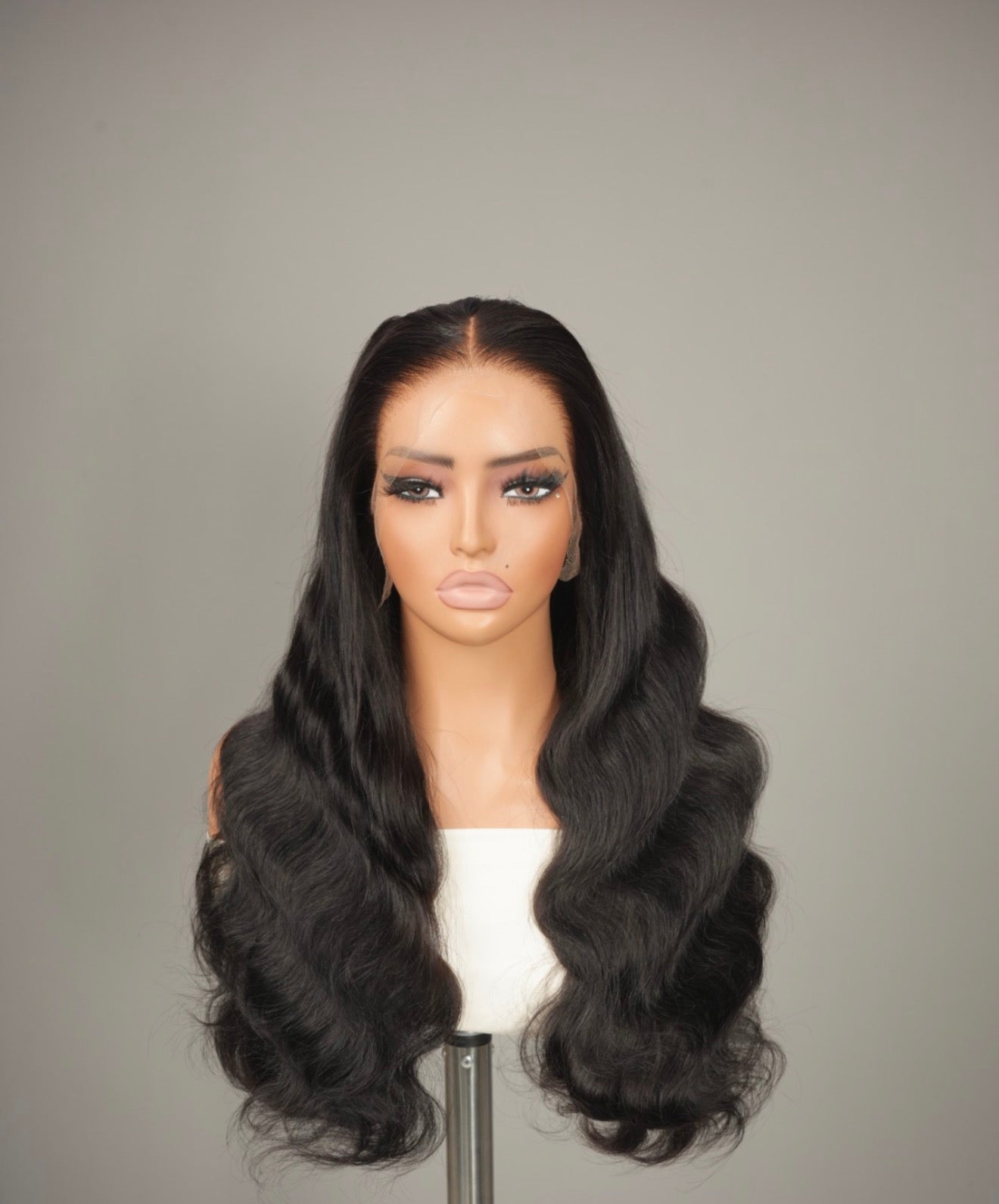 Chic Luxe Hair Pre-Styled Bouncy Flowy Wavy 250% Density Ready To Wear Natural Black Wig| 100% Human Hair