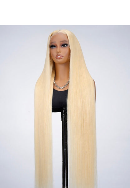 Super Long 50inch 300% Density Blonde 13x6 HD Lace Front Wig Human Hair