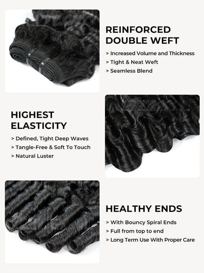 Chic Luxe Hair Burmese Curly One Bundle With Spiral Ends Virgin Human Hair Extension | 100% Raw Vietnamese Hair