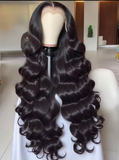 Raw Vietnamese SDD Body Wave Glueless Lace Front Wig 300% Density 30inch Wig