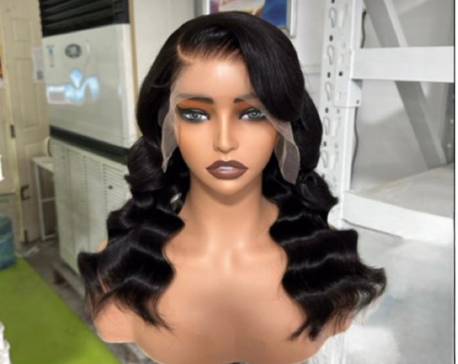 Glueless Ready To Wear Wavy 250% Density  Human Hair 13*4 Wig