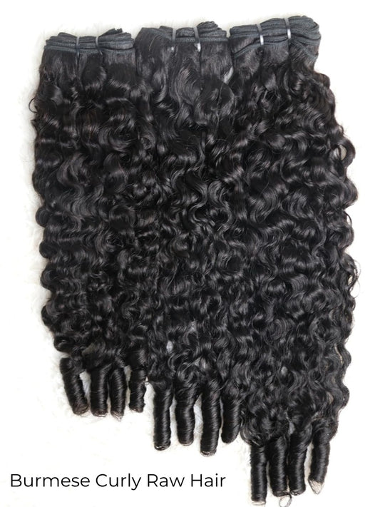 Chic Luxe Hair Burmese Curly Hair Weave Double Drawn Raw Hair with Spiral Curls | 100% Raw Vietnamese Hair