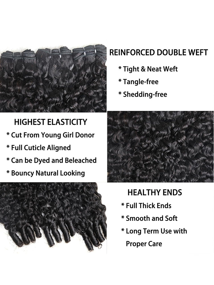 Chic Luxe Hair Burmese Curly Hair Weave Double Drawn Raw Hair with Spiral Curls | 100% Raw Vietnamese Hair