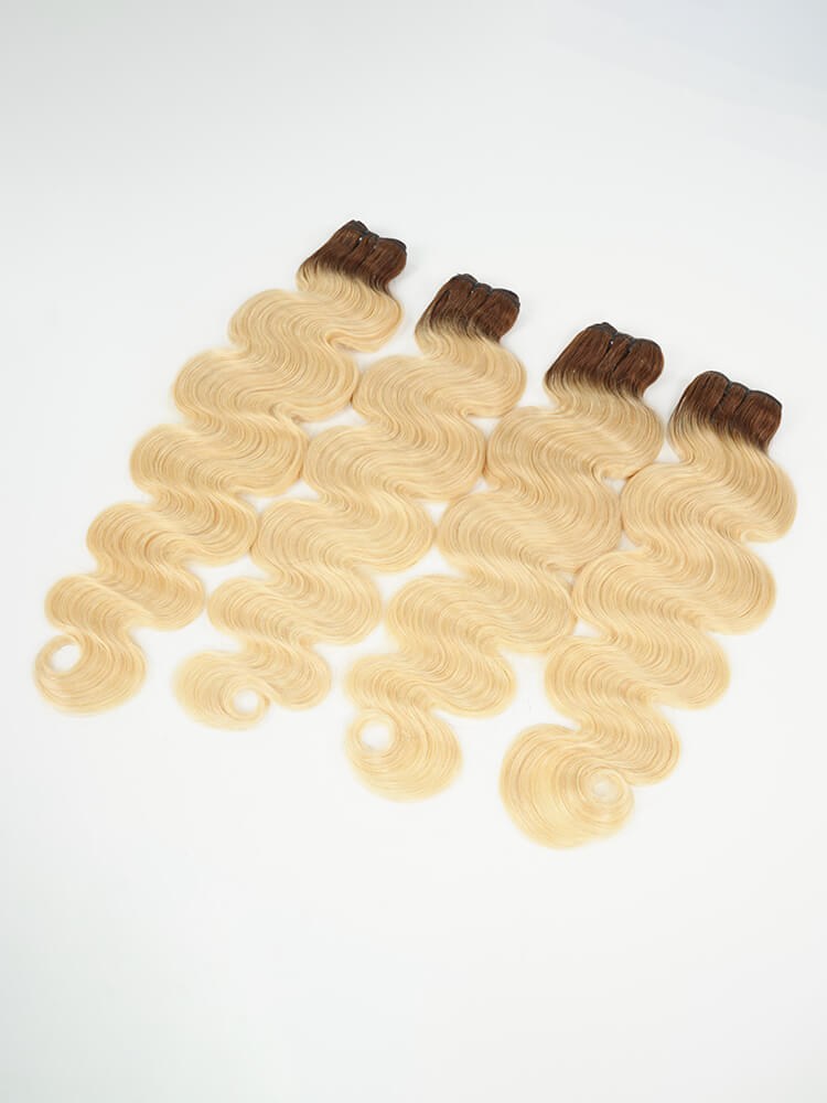 Chic Luxe Hair T4/613 Ombre Color Bundles Human Hair Body Wave And Straight | 100% Virgin Human Hair