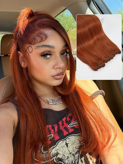 Chic Luxe Hair #35 Copper Ginger Hair Color Human Hair Bundles Body Wave And Straight  | 100% Virgin Human Hair