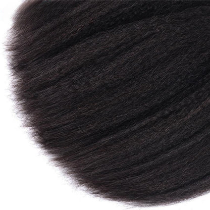 Chic Luxe Hair Kinky Straight Human Hair Bundles 3 Bundles Brazilian Virgin Yaki Hair Bundle Deals | 100% Virgin Human Hair