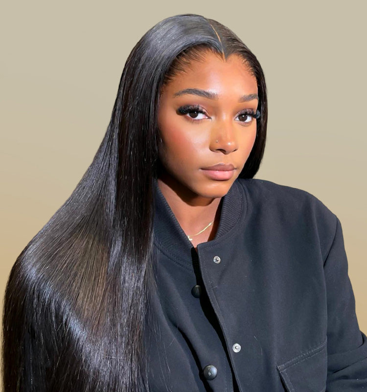 Chic Luxe Hair Ready To Go M Hairline Bine Straight 6x8 Lace Front Wig With Drawstring | 250% Density