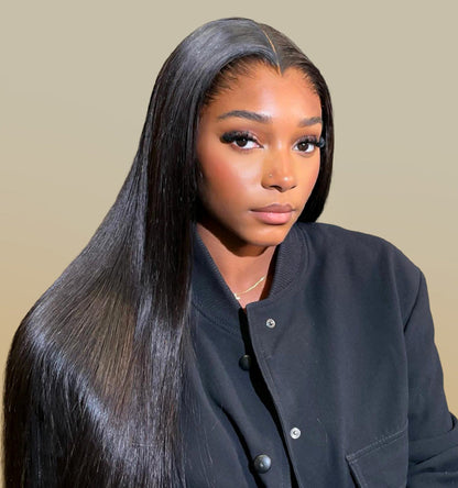 Chic Luxe Hair Ready To Go M Hairline Bine Straight 6x8 Lace Front Wig With Drawstring | 250% Density