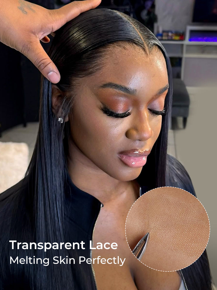 Chic Luxe Hair Ready To Go M Hairline Bine Straight 6x8 Lace Front Wig With Drawstring | 250% Density