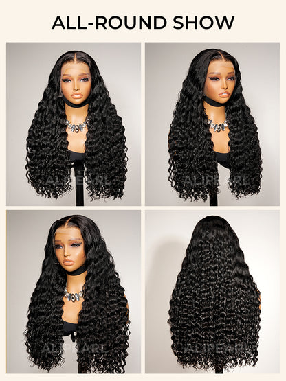 Chic Luxe Hair | 12A Raw Hair Loose Deep HD Lace Front Wig Natural Hairline Glueless Pre Styled Curly | 250% Density | 100% 12A Raw Human Hair