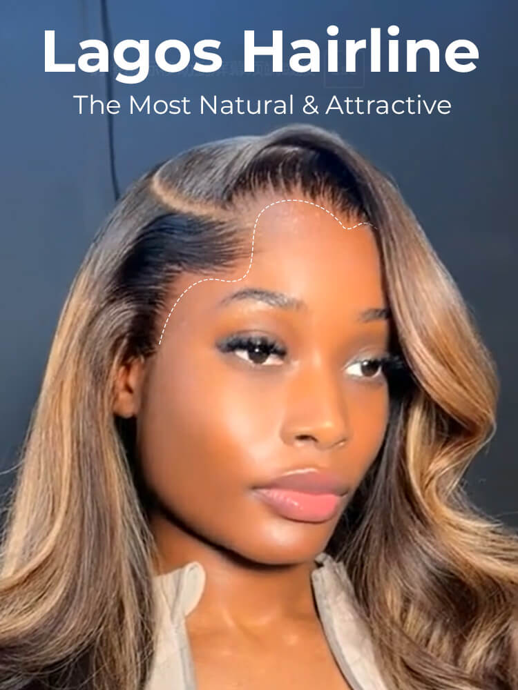 Chic Luxe Hair Highlight Lagos M-Hairline Loose Body Wave 13x6 HD Lace Front Wig | 250% Density