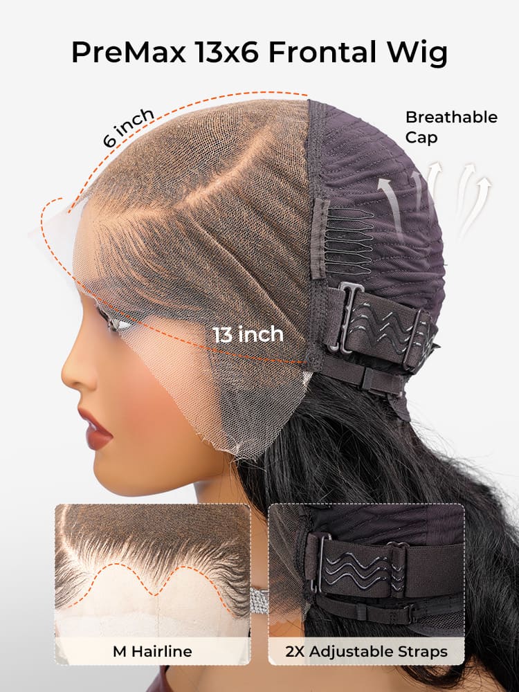 Chic Luxe Hair Highlight Lagos M-Hairline Loose Body Wave 13x6 HD Lace Front Wig | 250% Density