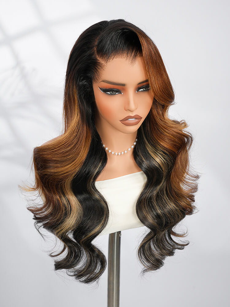 Chic Luxe Hair Highlight Lagos M-Hairline Loose Body Wave 13x6 HD Lace Front Wig | 250% Density