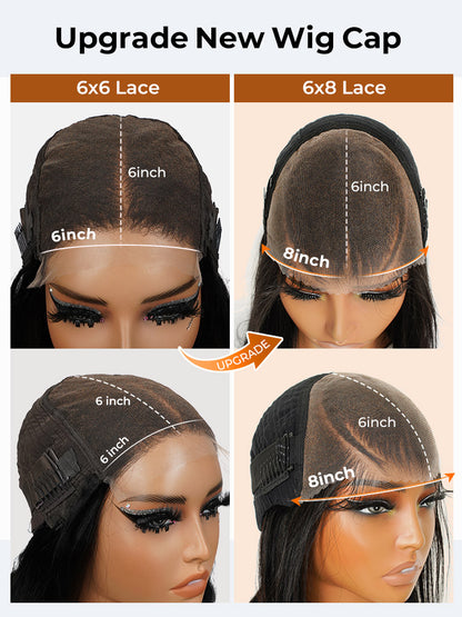 Chic Luxe Hair | Raw Vietnamese Lagos Hairline Kash Doll Layered Cut 6x8 Lace Ready To Go Wig With Drawstring | 300% Density