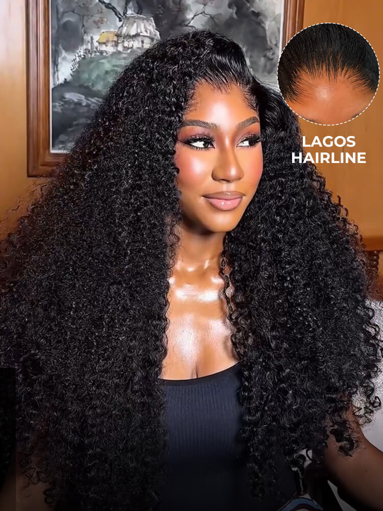 Chic Luxe Hair | Lagos Hairline 7x7 HD Lace Front Curly Wig Human Hair With Natural Hairline | 250% Density