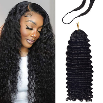 Chic Luxe Hair Crochet human hair For Crochet Styles Boho Braidind Miracle Knots| Natural | 100% Human Hair |100 strands per pack (100g) | Usually 2-3 Packs For A Full Head