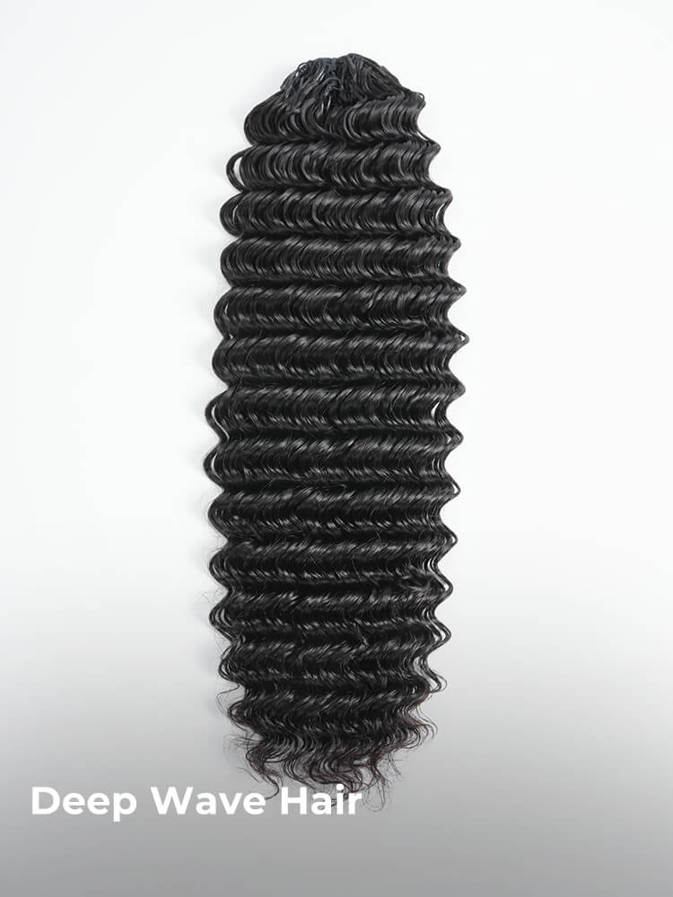Chic Luxe Hair Crochet Human Hair Curly Extensions Pre-Separated Hair | Natural Black| 100% Human Hair |100 strands per pack (100g) | Usually 2-3 Packs For A Full Head