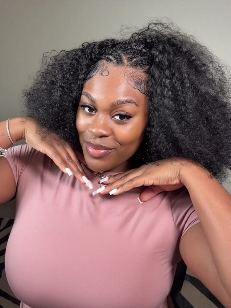Chic Luxe Hair Crochet Human Hair Curly Extensions Pre-Separated Hair | Natural Black| 100% Human Hair |100 strands per pack (100g) | Usually 2-3 Packs For A Full Head