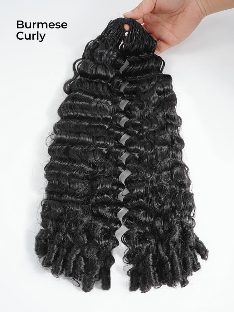 Chic Luxe Hair Pre-Separated Crochet Human Hair Miracle Knots Vibes Curly Extensions For Knotless Boho Crochet Hair | Natural Black| 100% Human Hair |100 Strands per pack (100g) | Usually 2-3 Packs For A Full Head