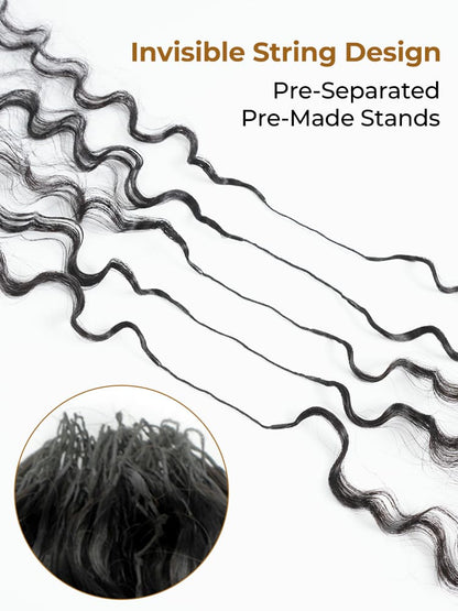 Chic Luxe Hair T1B/33 Brown Ombre Color Burmese Curl Human Hair Extensions Pre-Separated Hair Miracle Knots Vibes, Knotless Braids, Boho Braids | Natural Black| 100% Human Hair |100 strands per pack (100g) | Usually 2-3 Packs For A Full Head