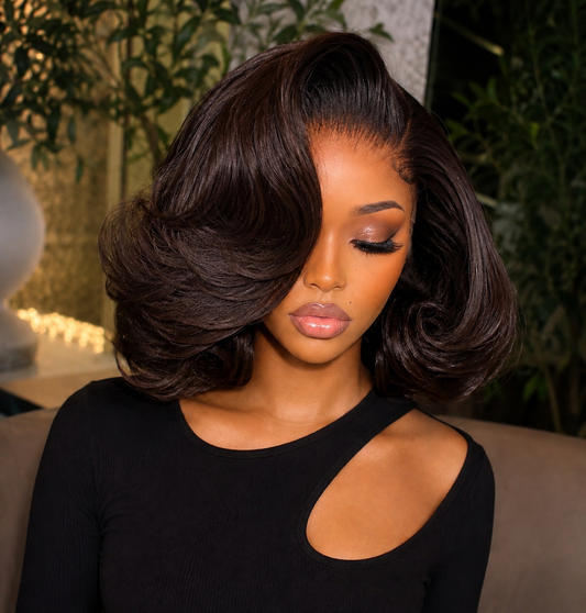 THE MONACO 
Raw Vietnamese Layered Bob Melt Wig