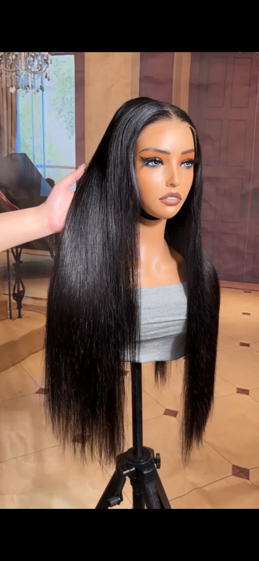 Single Donor Raw Vietnamese Glueless Pre Cut Lace 13x4 Ready To Wear Straight Human Hair Wig