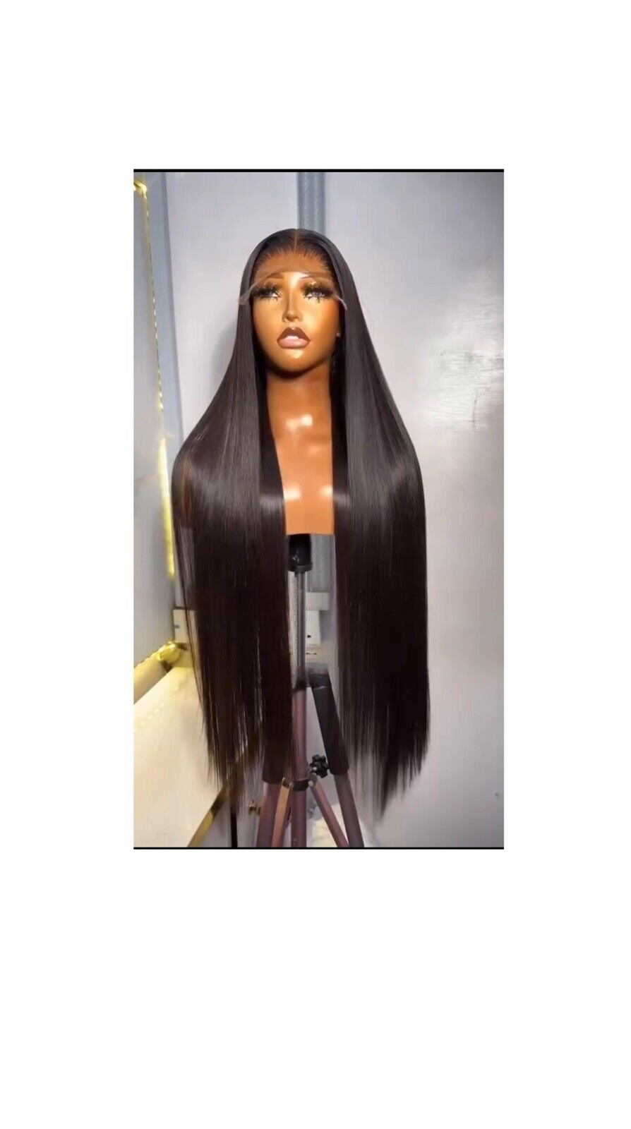 Single Donor Raw Vietnamese Human Hair Wigs Bone Straight Glueless Lace Front