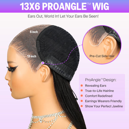 Women Human Hair Wigs Glueless Lace Front Wear Go Wavy Long Short Wig UK