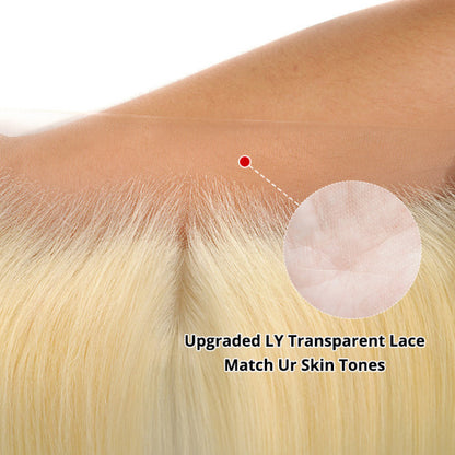 Chic Luxe Hair Invisible Knot Bleached 613 Blonde 13x4 13x6 Lace Frontal Wig | 100% Human Hair