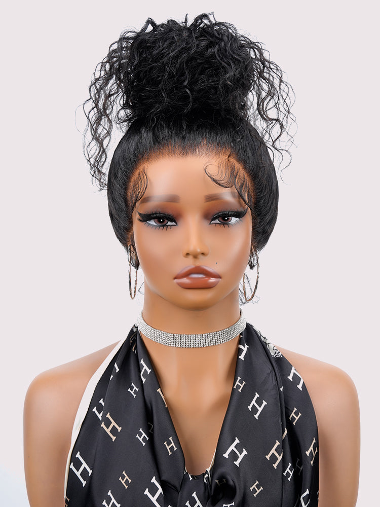Chic Luxe Hair Glueless Invisi-Drawstring Flexible Fit 360 Lace Frontal Water Wave Wig | 100% Human Hair