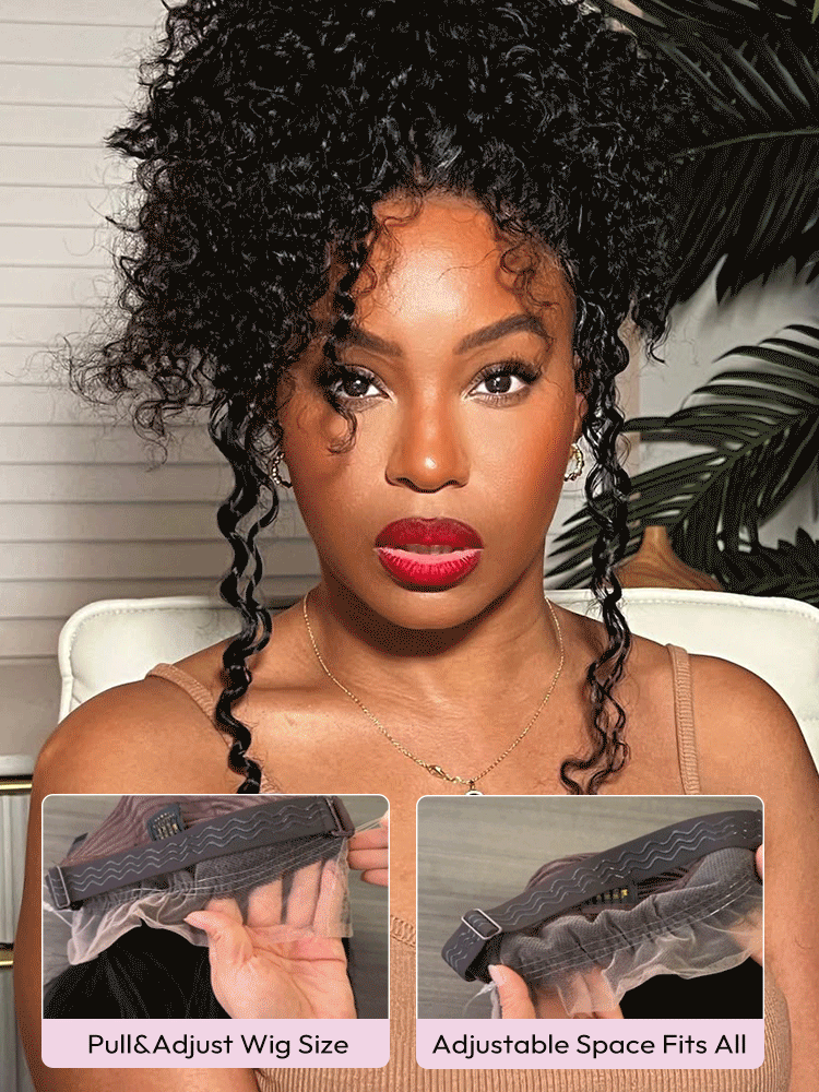Chic Luxe Hair Glueless Invisi-Drawstring Flexible Fit 360 Lace Frontal Water Wave Wig | 100% Human Hair