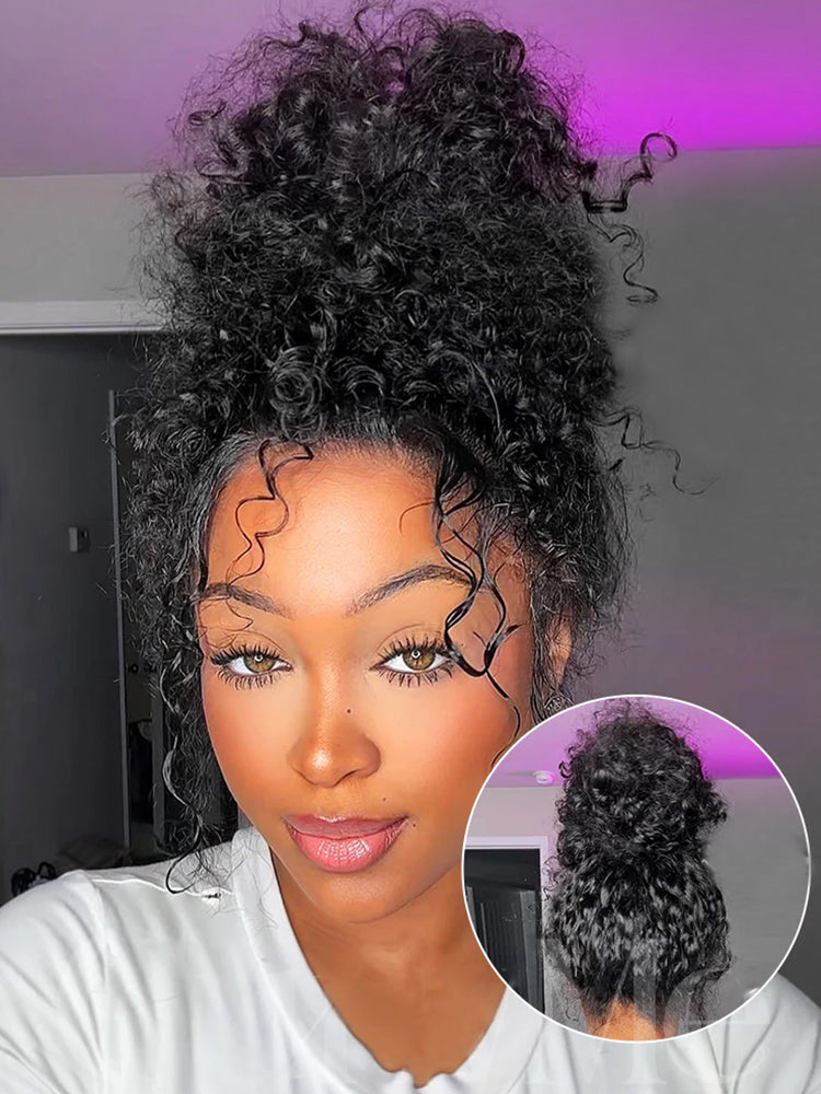 Chic Luxe Hair Glueless Invisi-Drawstring Flexible Fit 360 Lace Frontal Water Wave Wig | 100% Human Hair