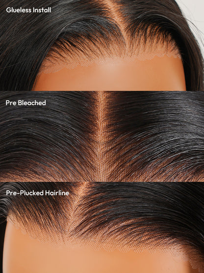 Glueless Ready To Go Wigs - Body Wave Pre-Cut HD Undetectable Lace Pre-Bleached Closure
