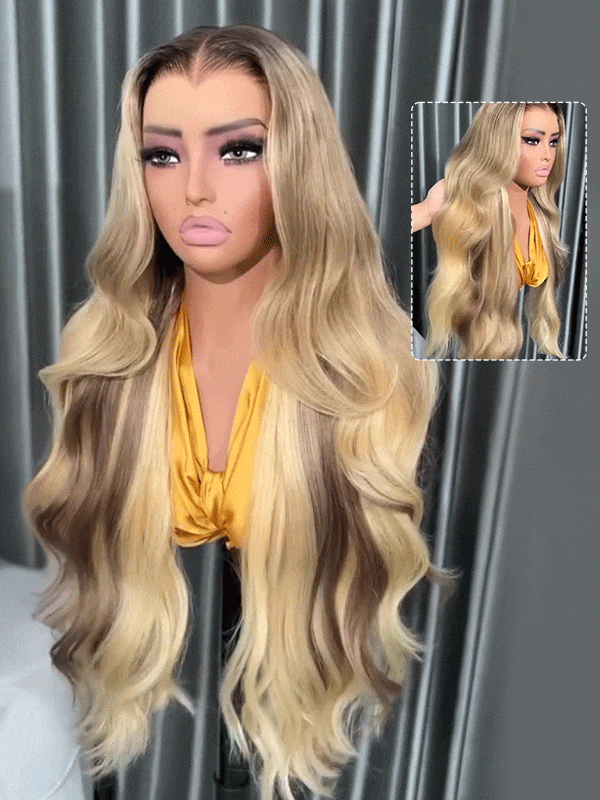 Chic Luxe Hair Lagos M Hairline Pre-Styled Ready To Wear Wavy Ash Blonde Glueless Wig | 100% Human Hair | 250%