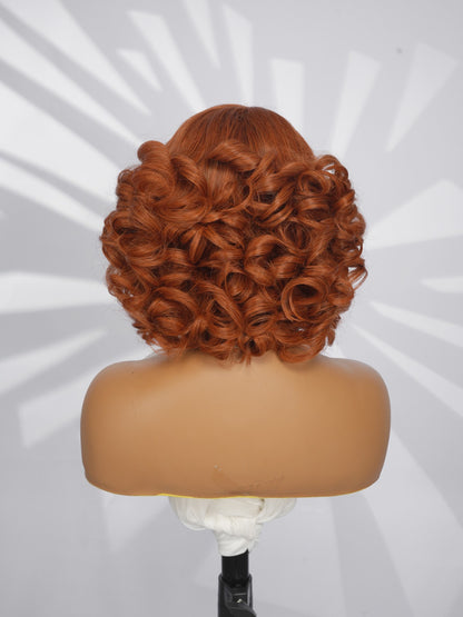 Chic Luxe Hair Glueless Pre Styled Ready To Wear Curly Short Bob Human Hair Lace Front Wig | 250% | 100% Human Hair