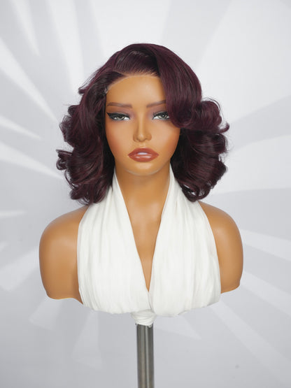 Chic Luxe Hair Glueless Pre Styled Ready To Wear Curly Short Bob Human Hair Lace Front Wig | 250% | 100% Human Hair