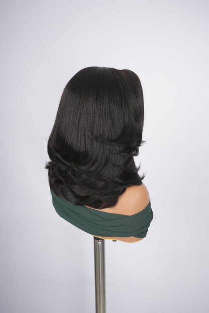 Chic Luxe Hair Glueless Pre Styled Ready To Wear Layered Style Human Hair Lace Front Wig |250%  Density | 100% Human Hair