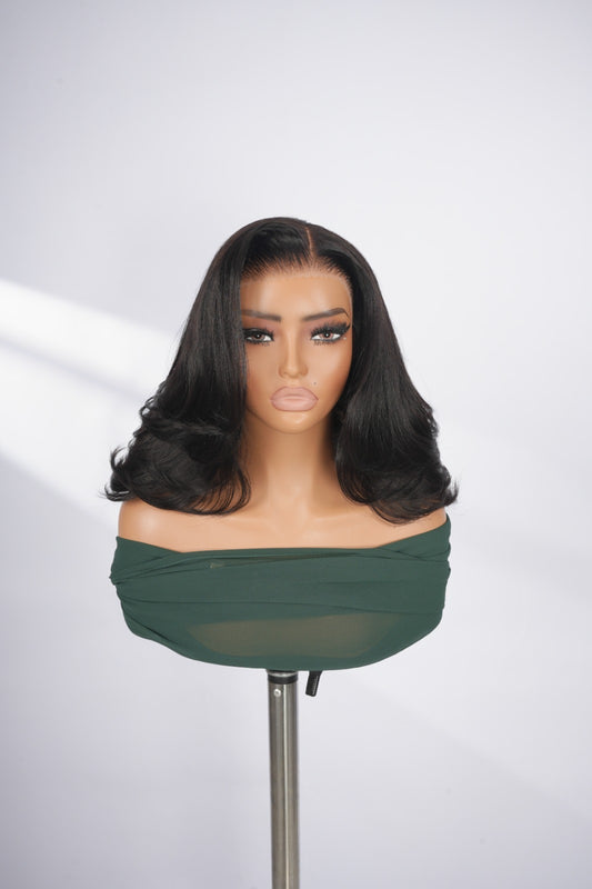 Chic Luxe Hair Glueless Pre Styled Ready To Wear Layered Style Human Hair Lace Front Wig |250%  Density | 100% Human Hair