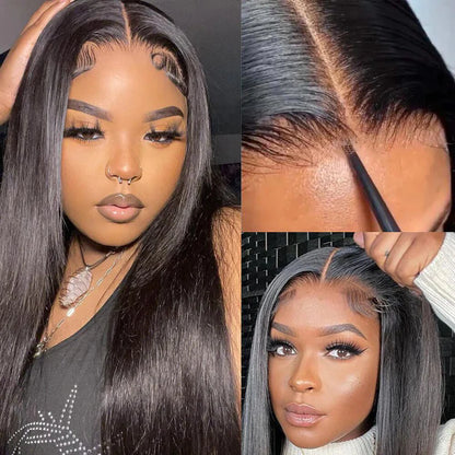 Pre Cut Lace Glueless 6X5 HD Lace Wig Body Wave/Straight Human Hair Wear And Go Wig