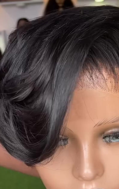 Chic Luxe Hair Pixie Cut Pre-Styled Ready To Wear Short Wig | 100% Human Hair