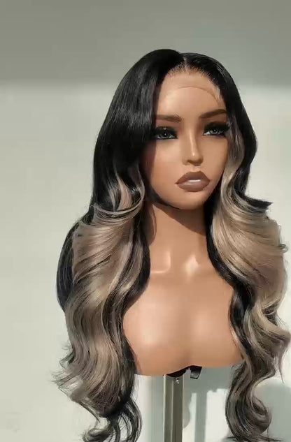 Chic Luxe Hair | Layered Cut Pre-Styled Pre-Everything Glueless Wig With Highlights 13x6 Lace | 300% Full Density | 100% Human Hair