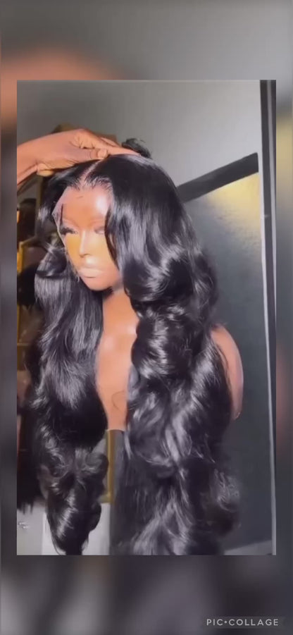 Raw Vietnamese SDD Body Wave Glueless Lace Front Wig 300% Density 30inch Wig