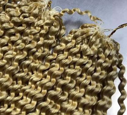 Chic Luxe Hair Feather Crochet human hair Bulk For Crochet Styles Boho Braiding | #1B Natural | #1b Afro Curly 4C | 100% Human Hair