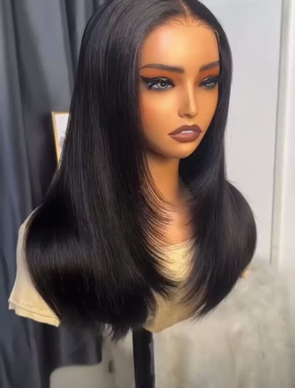 Chic Luxe Hair Blunt Cut Bone Straight Ready To Go Glueless Lace Front Wig | 100% Human Hair | 250%